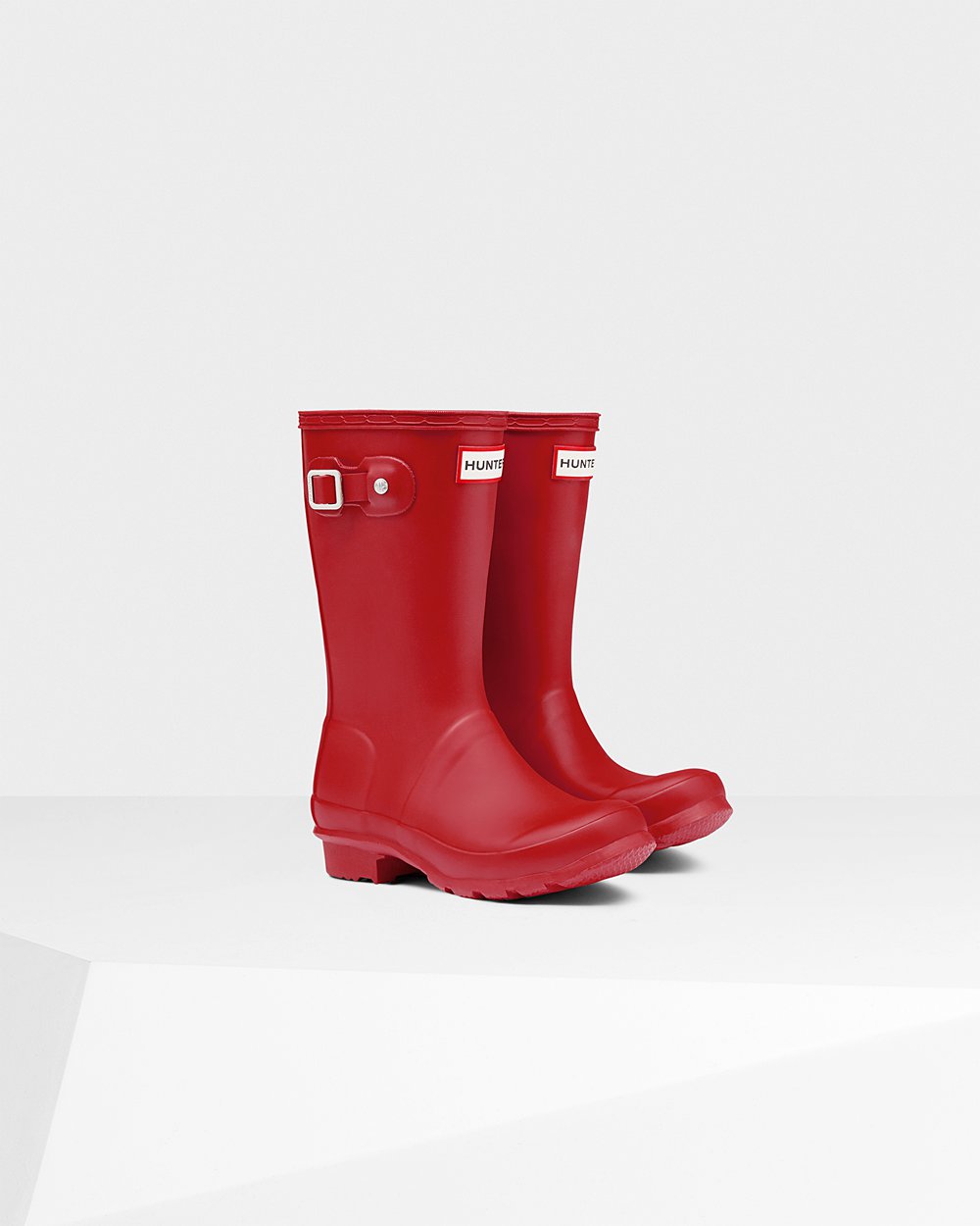 Kids Rain Boots - Hunter Original Big (26URHKBFQ) - Red